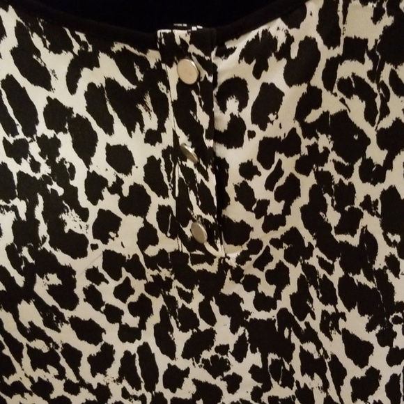 New York & Company black animal print top - Picture 2 of 3